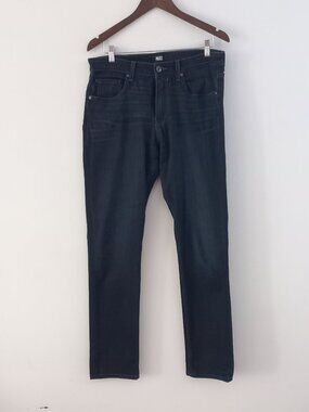 PAIGE Federal slim straight jeans sz 32 dark blue wash